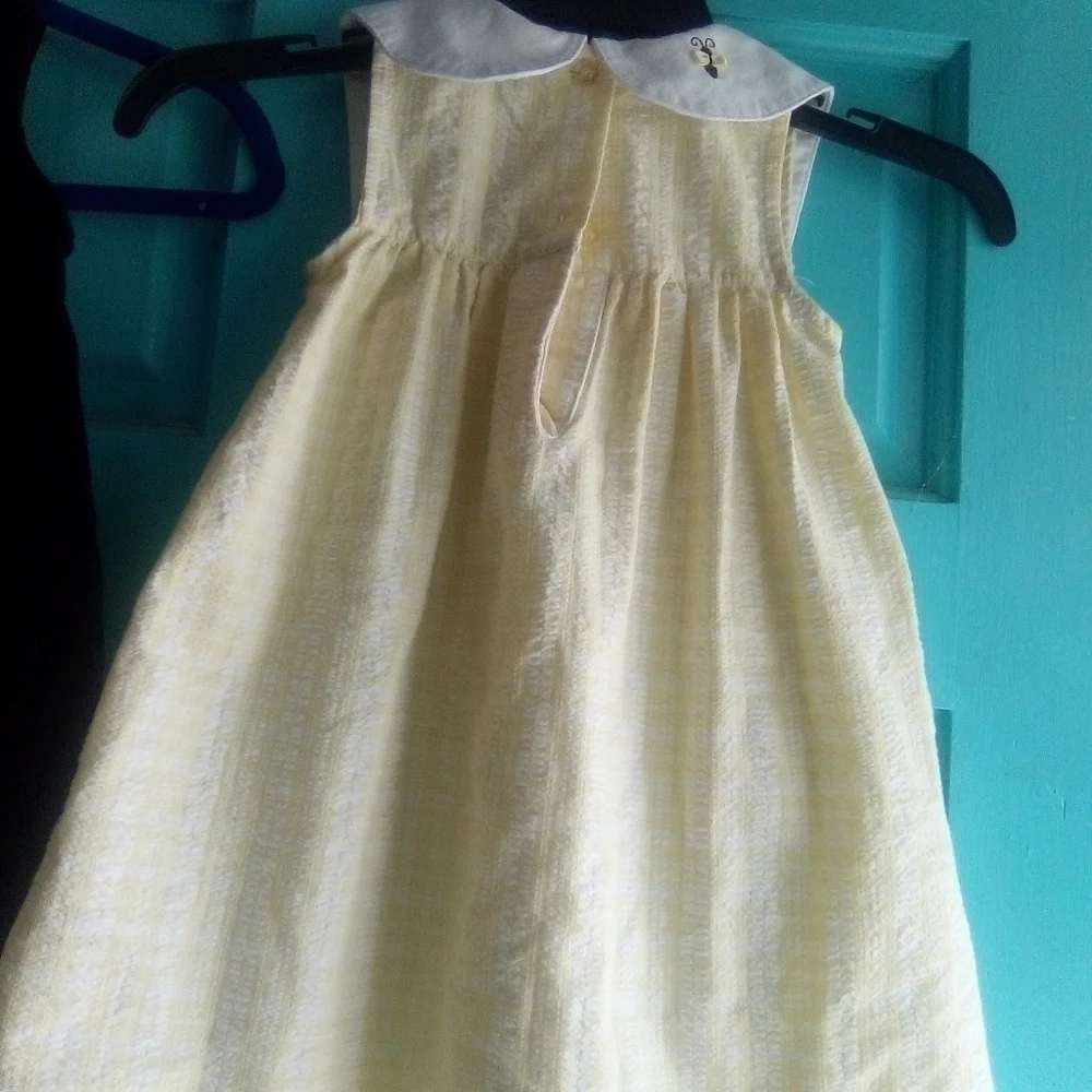 OLD Navy black toddler dress and baby crew yellow gingham dress. Both size 2T